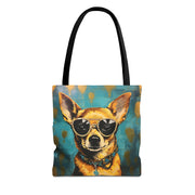 Chihuahua Glam Tote Bag – Retro Style Eco Canvas for Dog Lovers