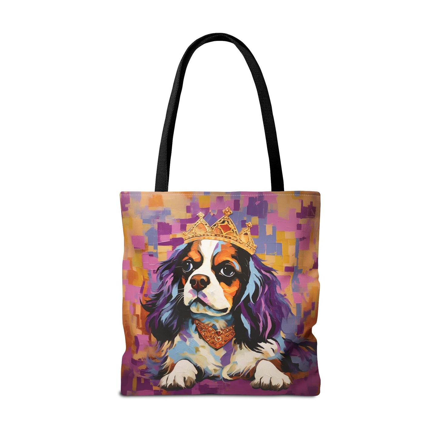 Regal Cavalier King Charles Spaniel Tote Bag, Artistic Eco-Friendly Design