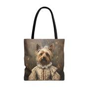 Regal Yorkshire Terrier Canvas Tote Bag, Perfect for Dog Lovers