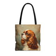 Cavalier King Charles Spaniel Artistic Canvas Tote Bag, Eco-Friendly Gift