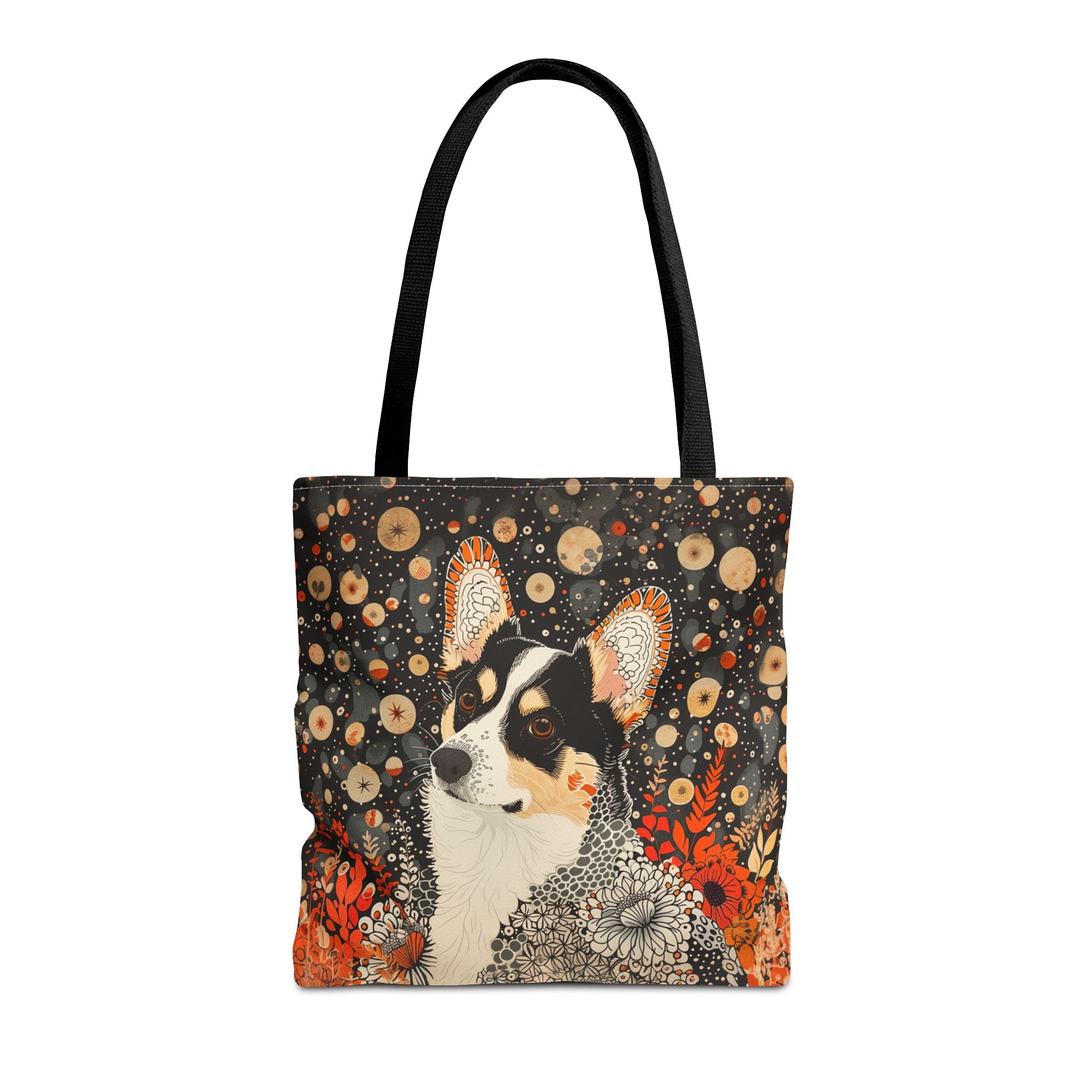 Cardigan Welsh Corgi Tote Bag - Celestial Floral Eco-Friendly Design