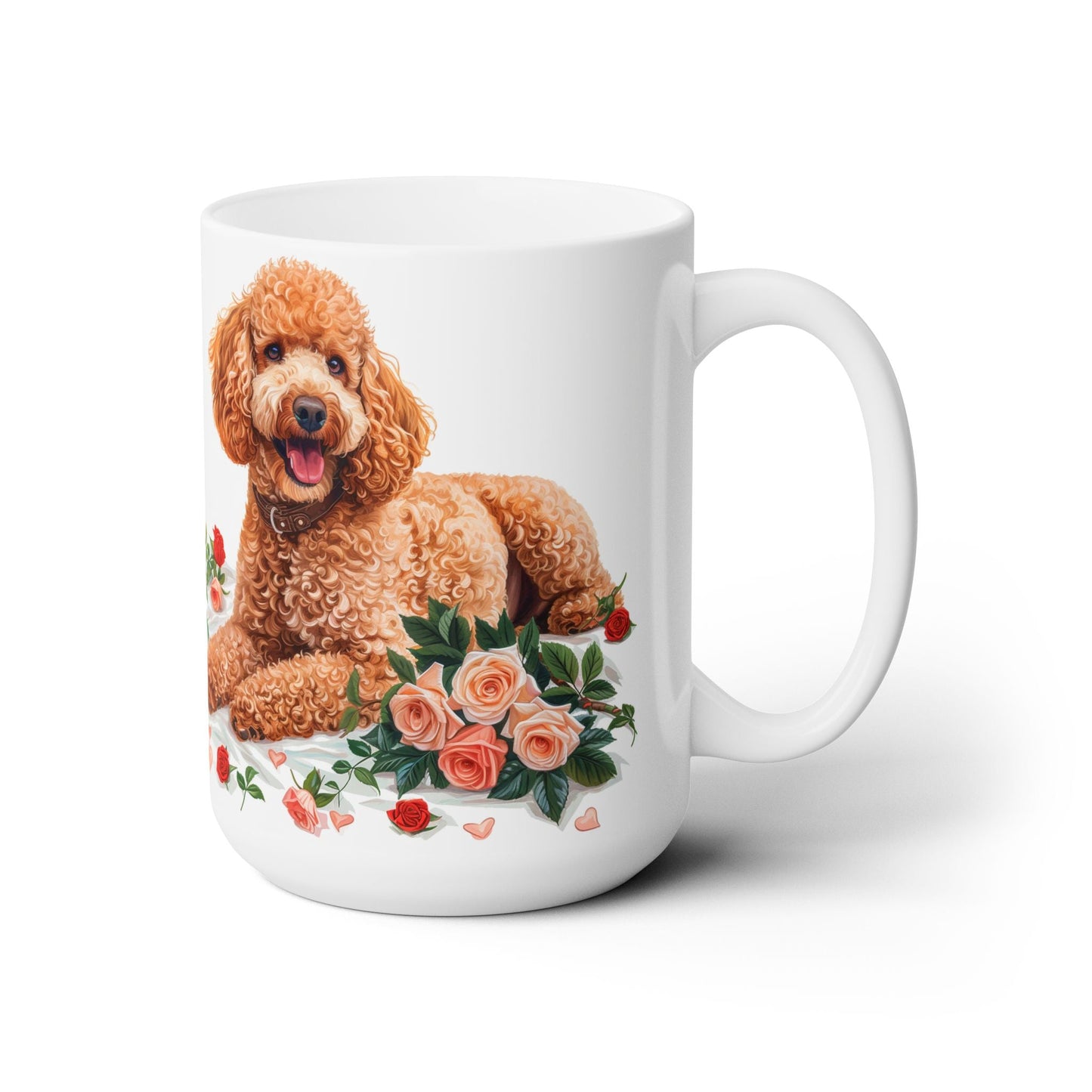 Poodle Lover’s Floral Coffee Mug – Adorable Dog Mom Gift