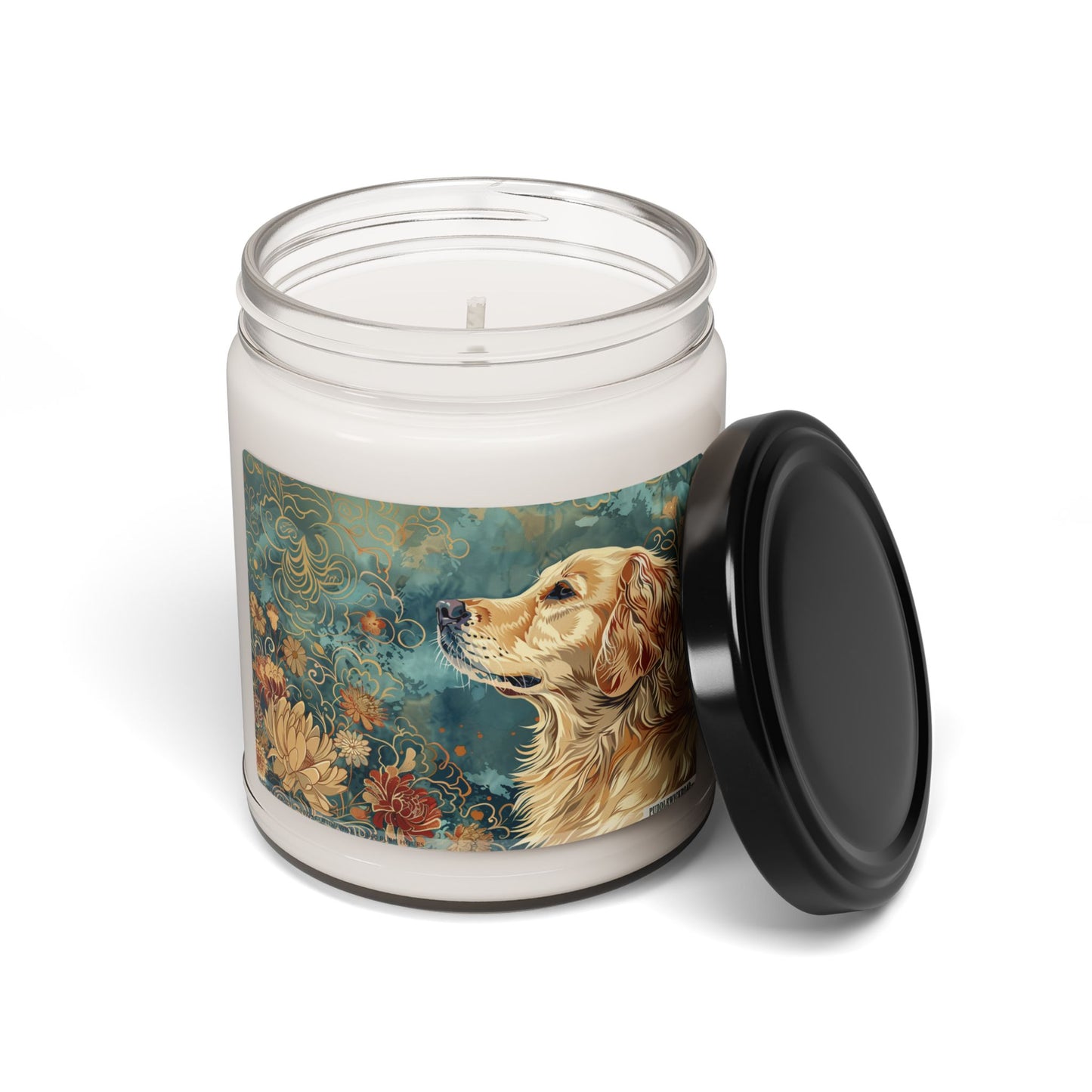 Golden Retriever Vintage Art Candle – Cozy Pet Lover Gift