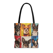 Colorful Chihuahua Pop Art Tote Bag, Pet Lover’s Gift