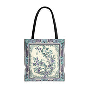 Elegant Botanical Canvas Tote Bag – Eco-Friendly Floral Shopping Bag