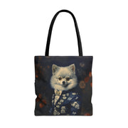 Pomeranian Floral Elegance Tote Bag, Chic Gift for Dog Lovers