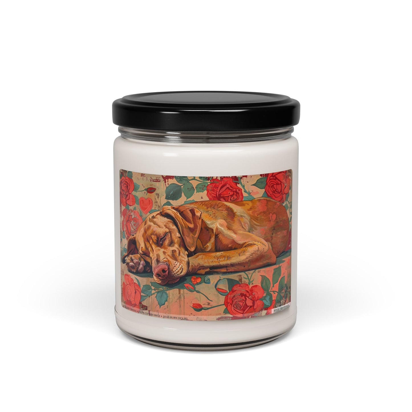 Vizsla Rose Garden Candle – Pet Lover Gift for Dog Moms