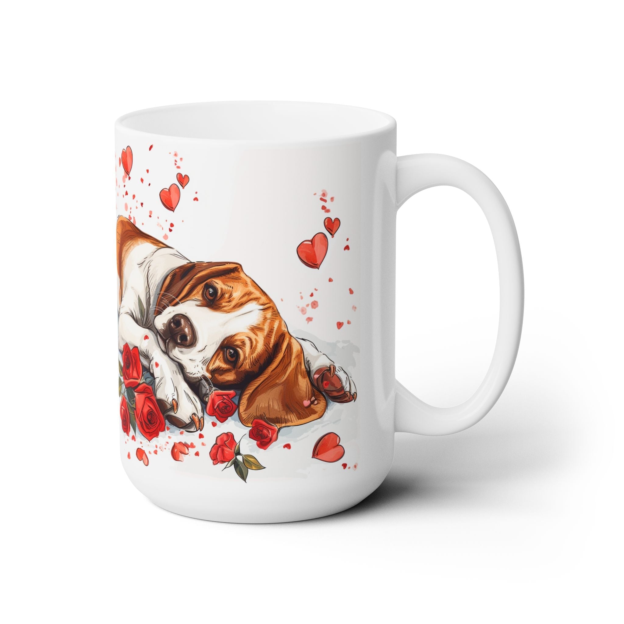 Beagle Love Valentine's Mug – Cute Coffee Cup for Dog Lovers