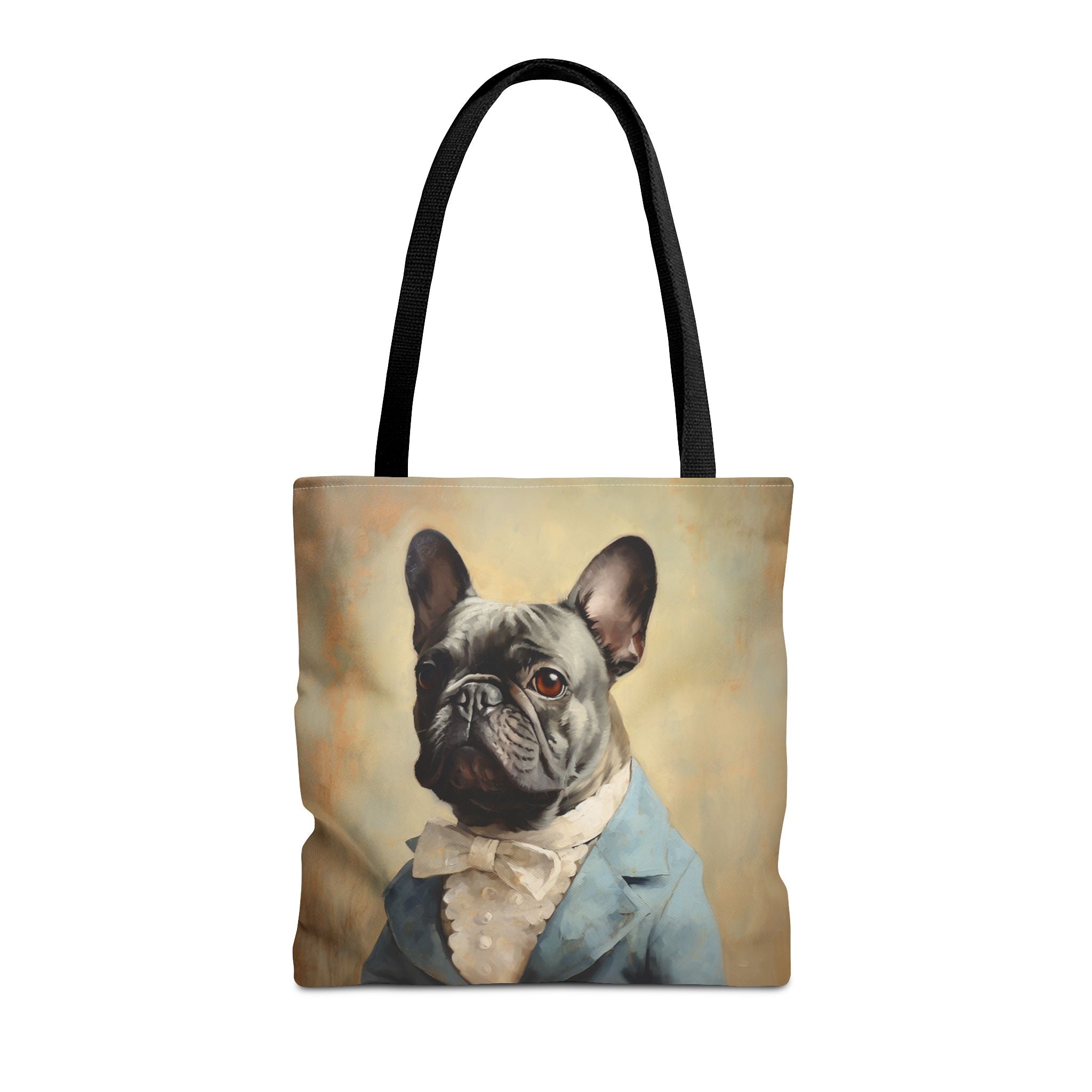 French Bulldog Aristocrat Canvas Tote Bag, Chic Gift for Dog Lovers