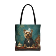 Refined Yorkshire Terrier Tote Bag – Elegant Vintage-Inspired Canvas