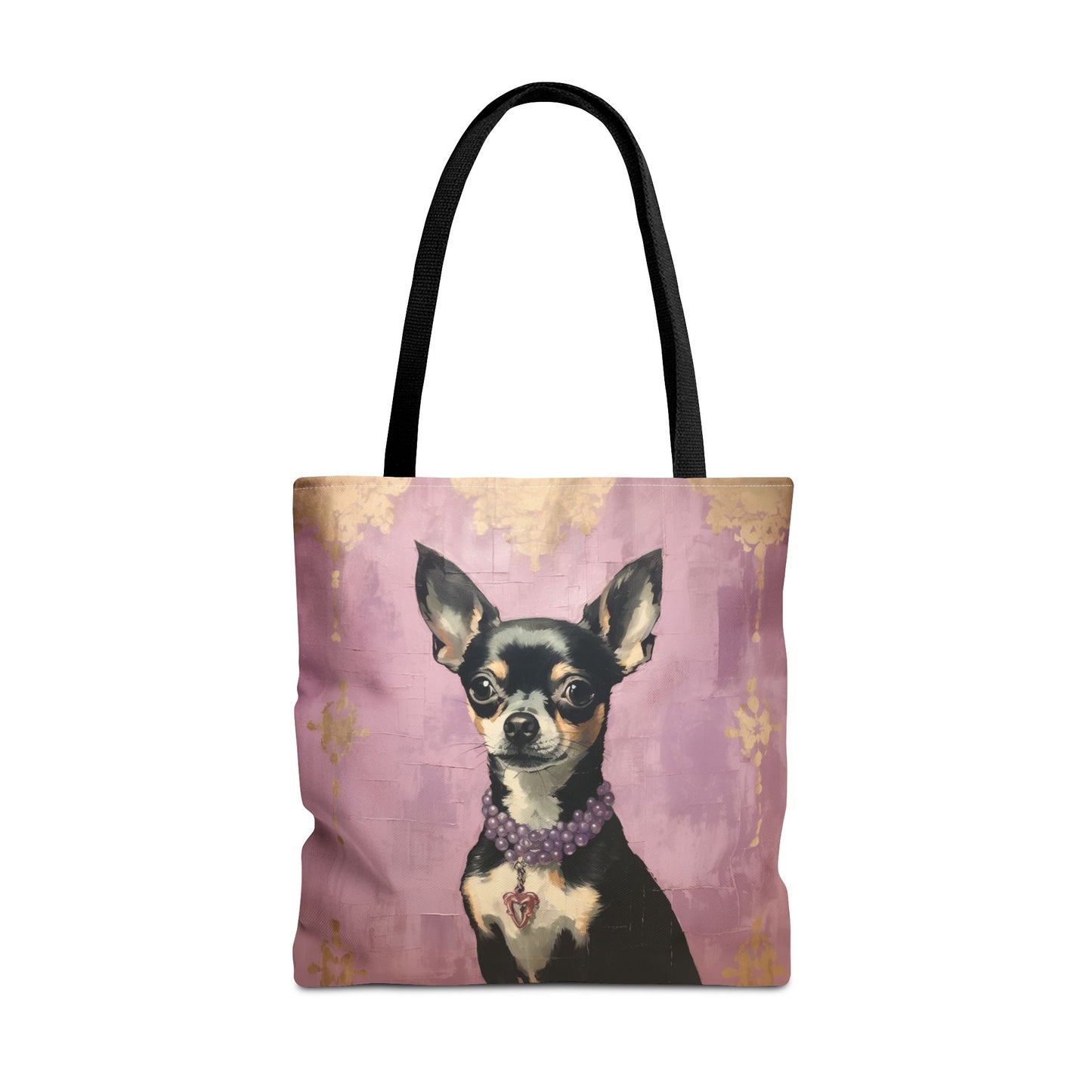 Chic Chihuahua Canvas Tote Bag – Elegant Dog Lover’s Accessory