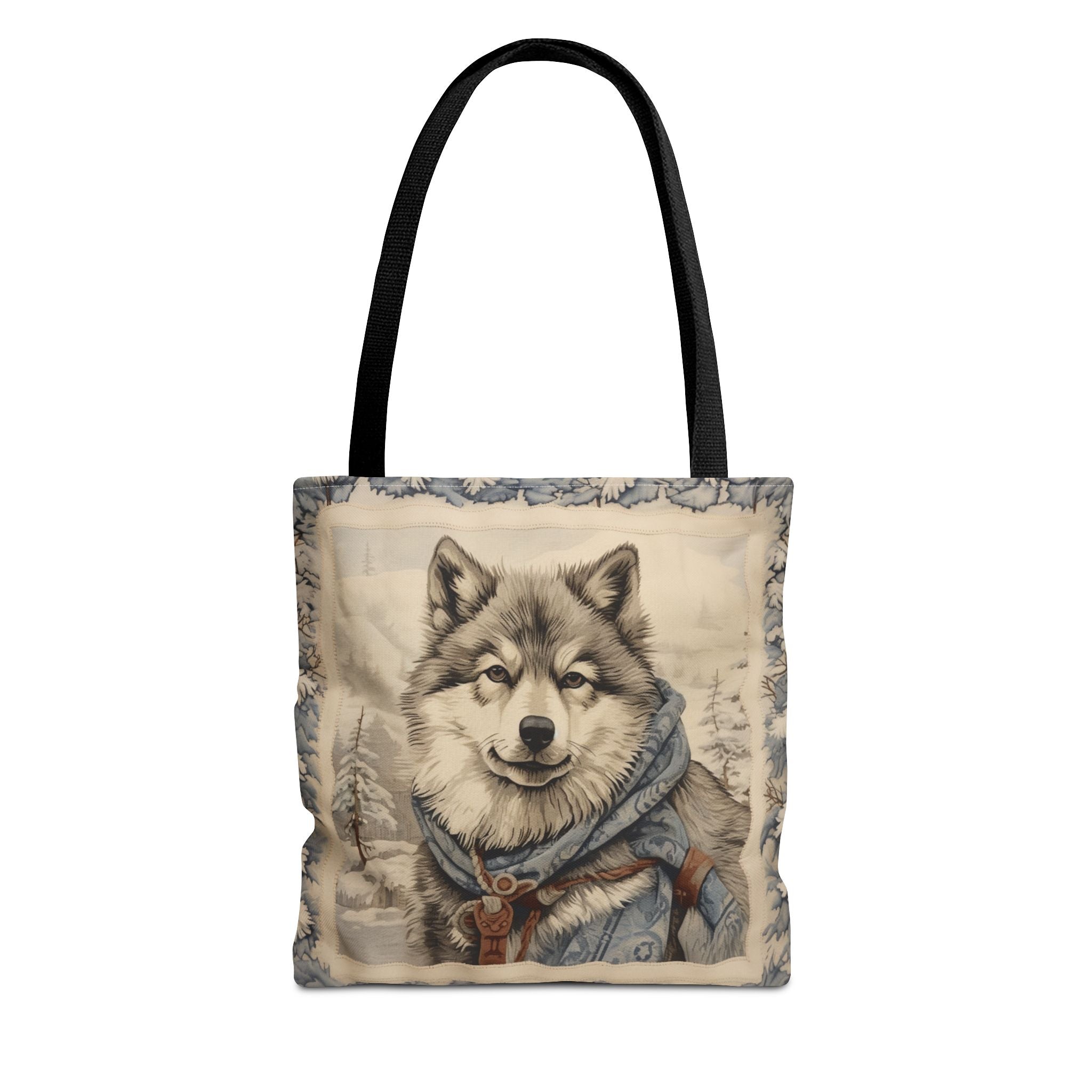 Alaskan Malamute Winter Tote Bag, Cozy and Eco-Friendly Gift