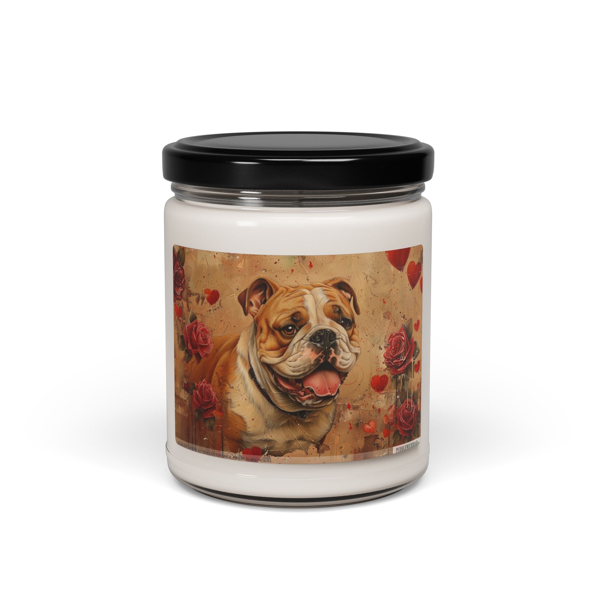 Valentine Bulldog Soy Candle – Heartfelt Gift for Dog Lovers