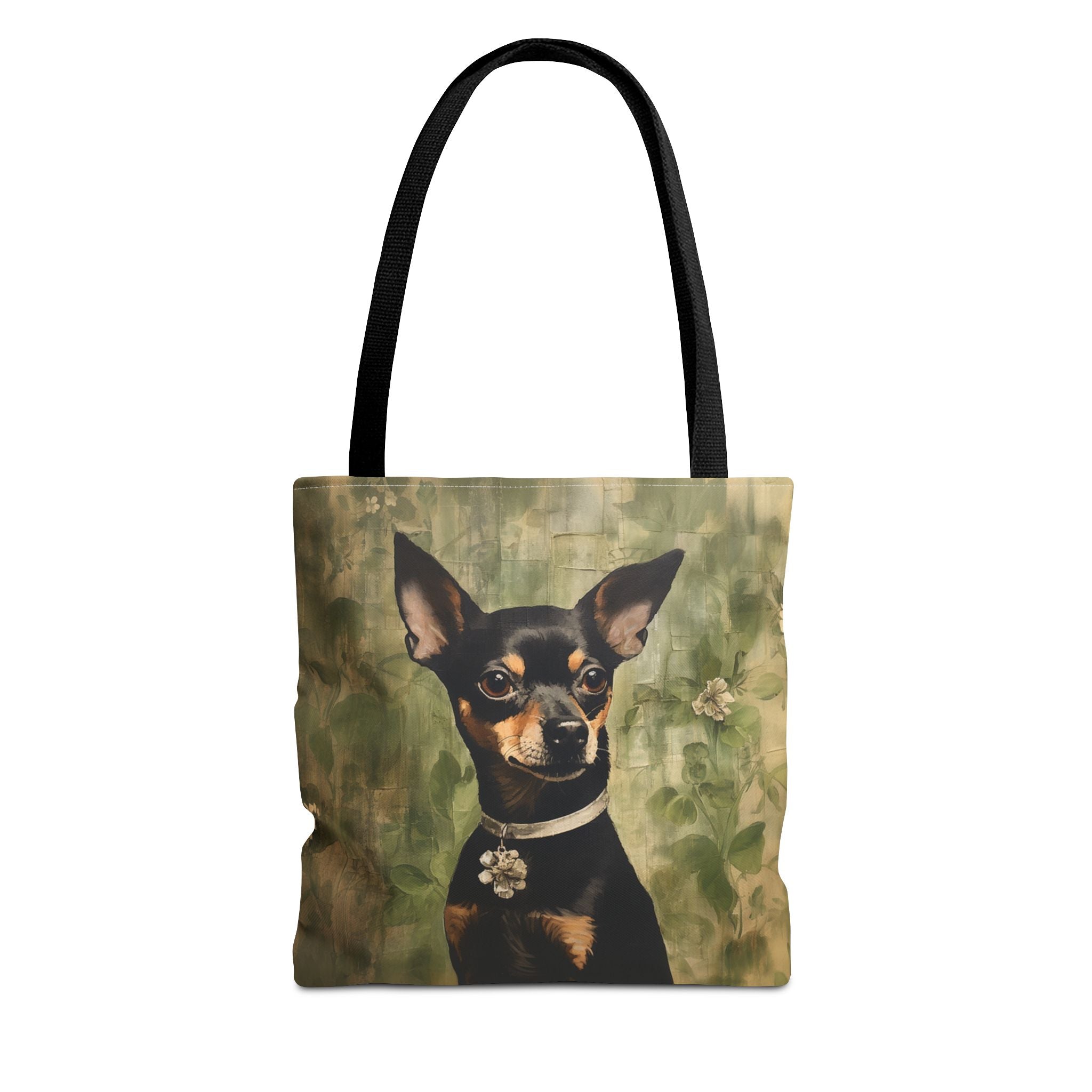 Chic Chihuahua Floral Canvas Tote Bag – Eco-Friendly Gift for Dog Lovers