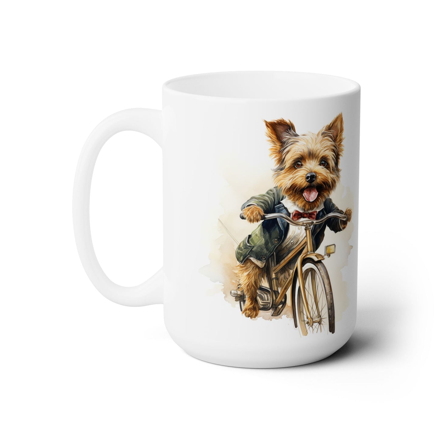 Yorkie Adventure Mug – Yorkshire Terrier Cycling Design Gift