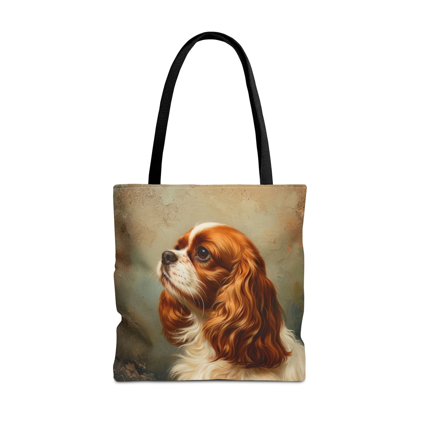 Cavalier King Charles Spaniel Artistic Canvas Tote Bag, Eco-Friendly Gift