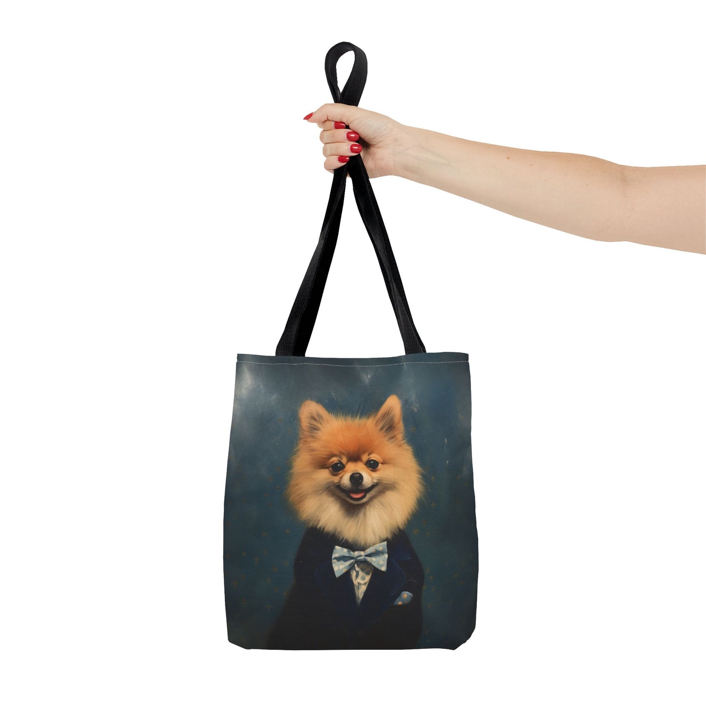 Pompous Pomeranian Tote Bag, Eco-Friendly Canvas for Pet Lovers