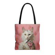 Maine Coon Cat Gentleman Tote, Elegant Canvas Bag for Cat Lovers