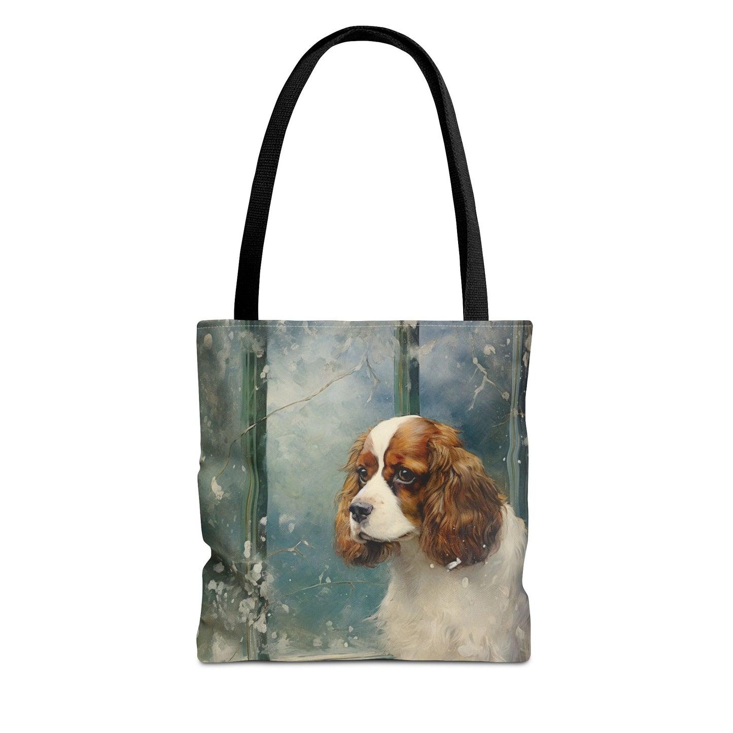 Cavalier King Charles Spaniel Winter Wonderland Canvas Tote Bag