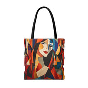 Modern Cubist Art Tote Bag – Vibrant Abstract Canvas for Art Lovers