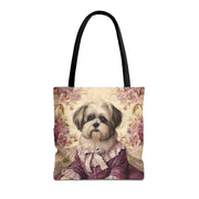 Regal Shih Tzu Victorian Canvas Tote Bag, Dog Lover's Gift Idea