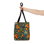 Orange Grove Canvas Tote Bag, Vibrant Citrus Design for Daily Use