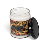 Doberman Delight Candle – Elegant Floral Art Memorial Gift