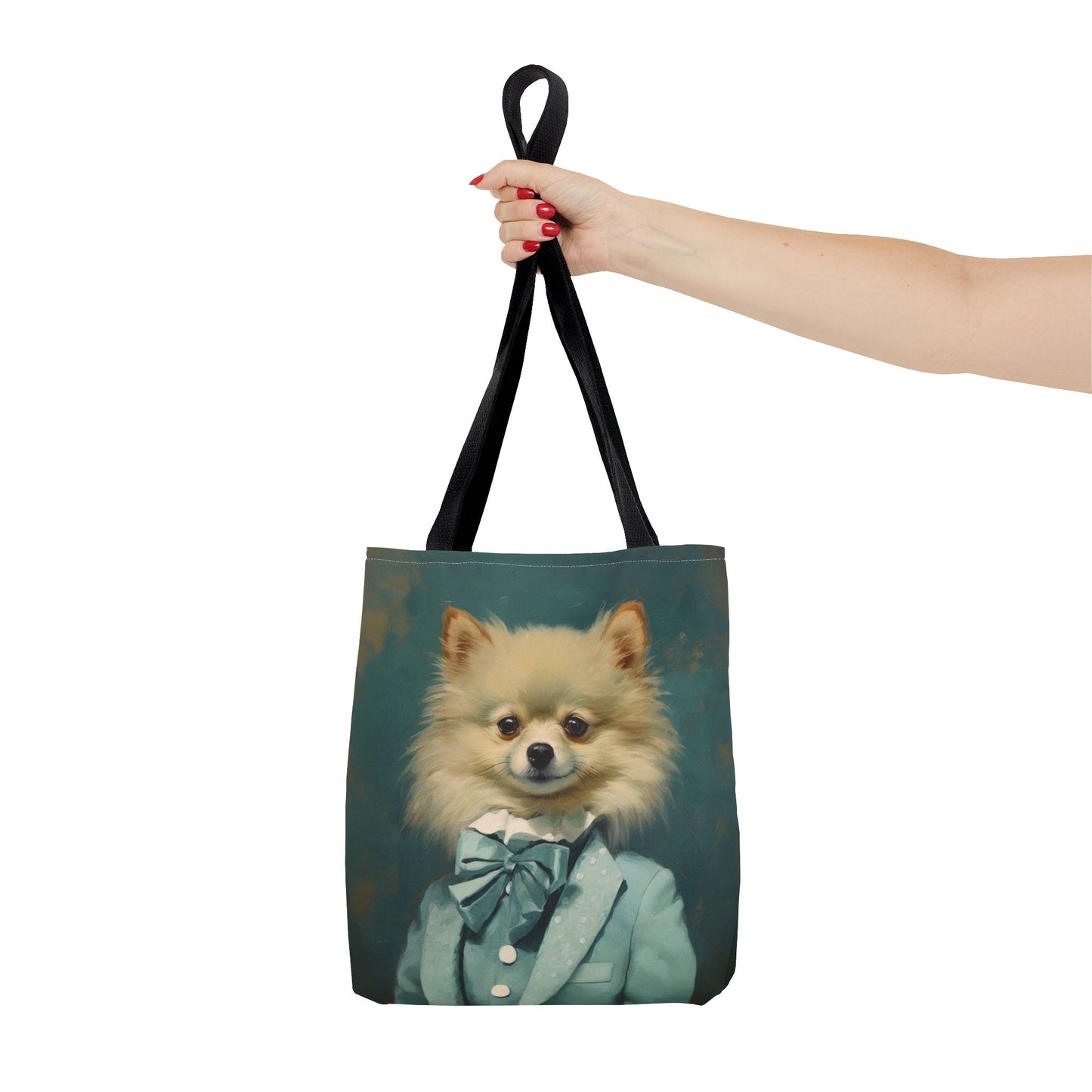 Regal Pomeranian Canvas Tote Bag, Stylish Gift for Dog Lovers