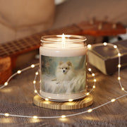 Elegant Pomeranian Soy Candle – Dog Lover Gift & Memorial Keepsake