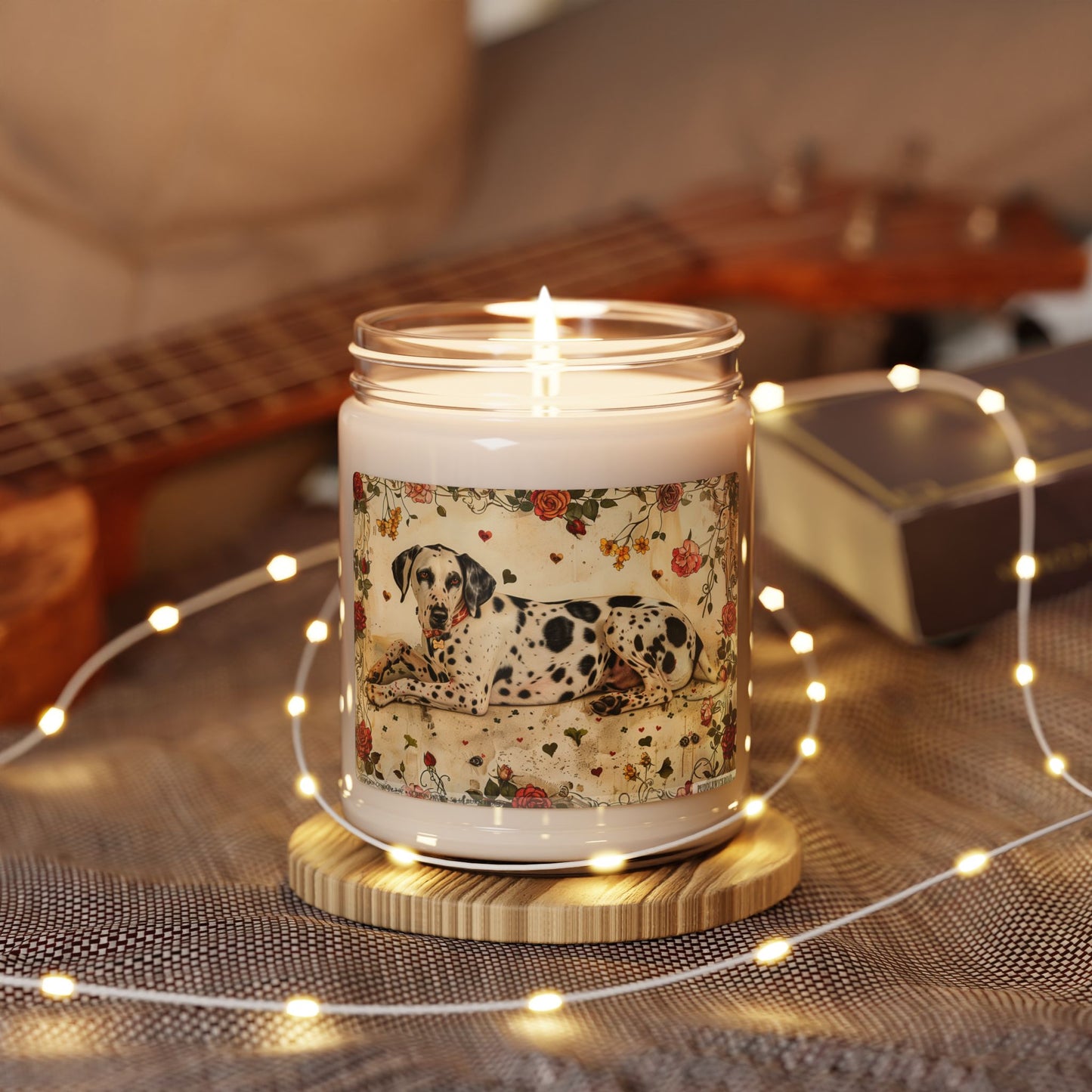 Dalmatian Lover's Vintage Floral Candle - Thoughtful Pet Gift