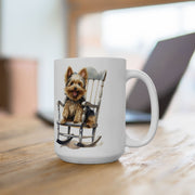 Yorkie Charm Mug - Adorable Yorkshire Terrier on Rocking Chair