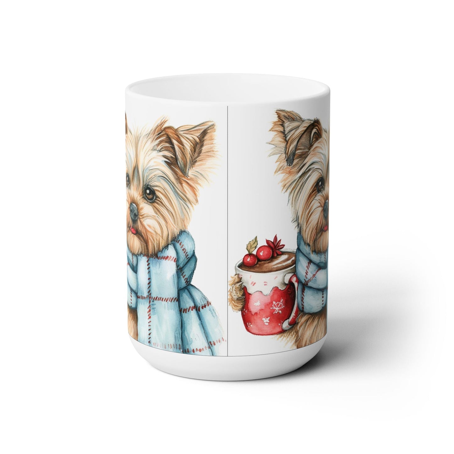 Yorkie Christmas Mug - Adorable Yorkshire Terrier Coffee Cup Gift