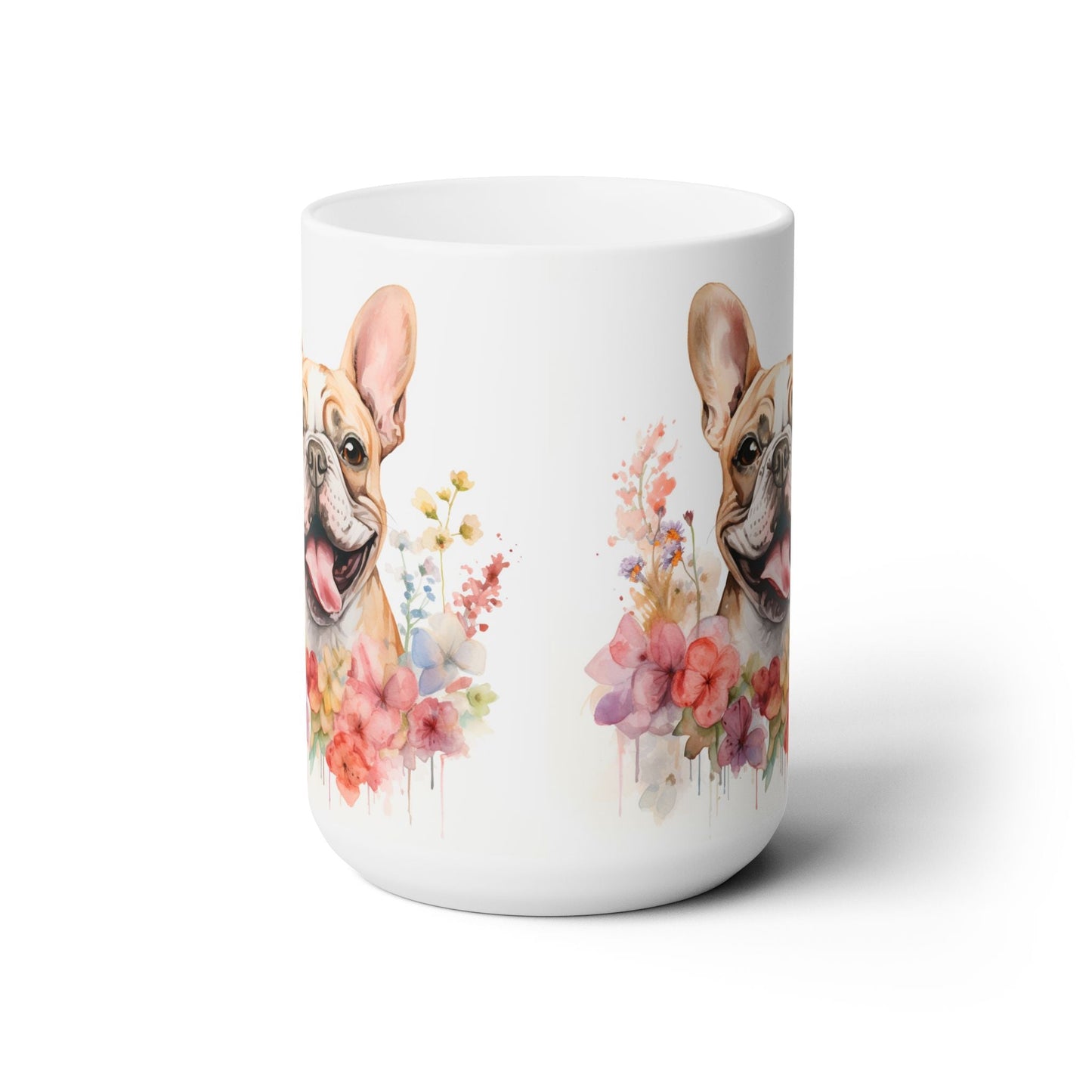 Frenchie Floral Fun Coffee Mug – Adorable French Bulldog Gift