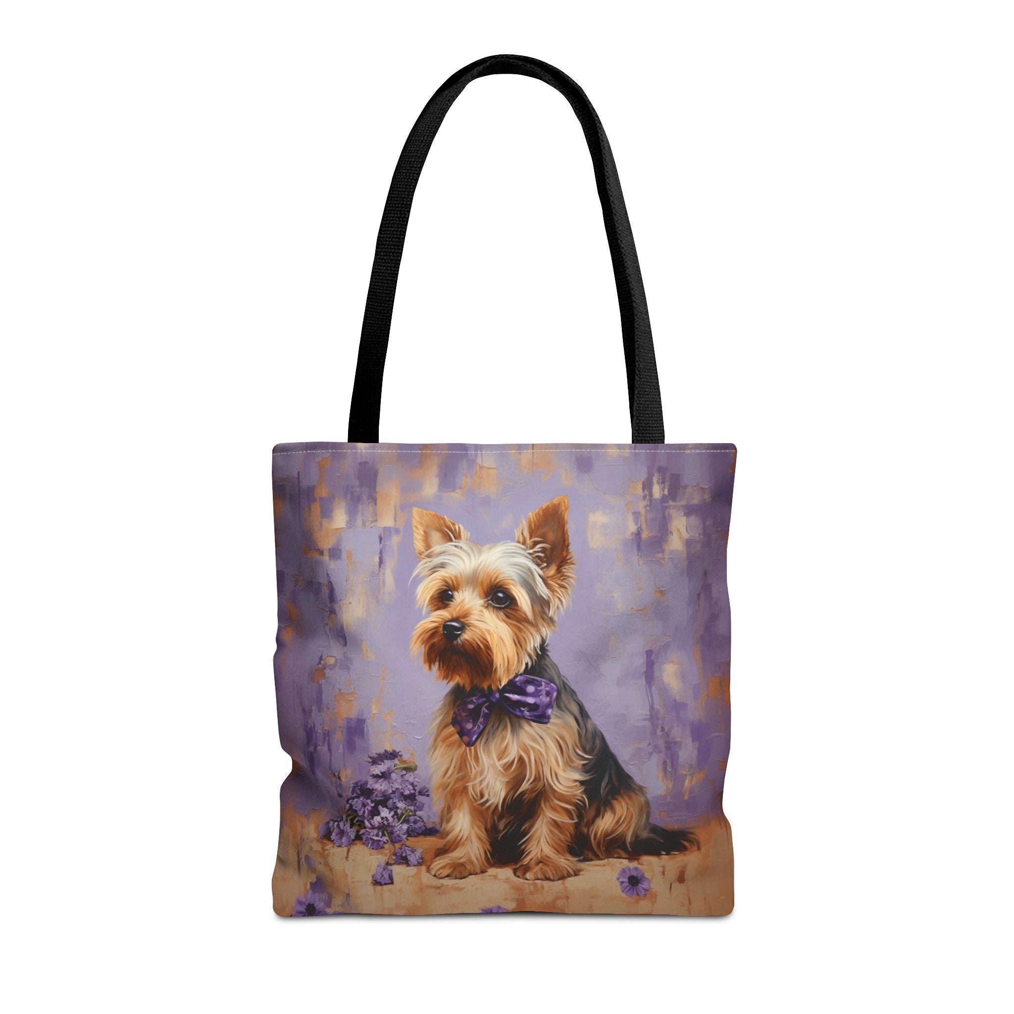 Yorkie Lavender Bliss Tote Bag, Artistic Eco-Friendly Gift for Dog Moms