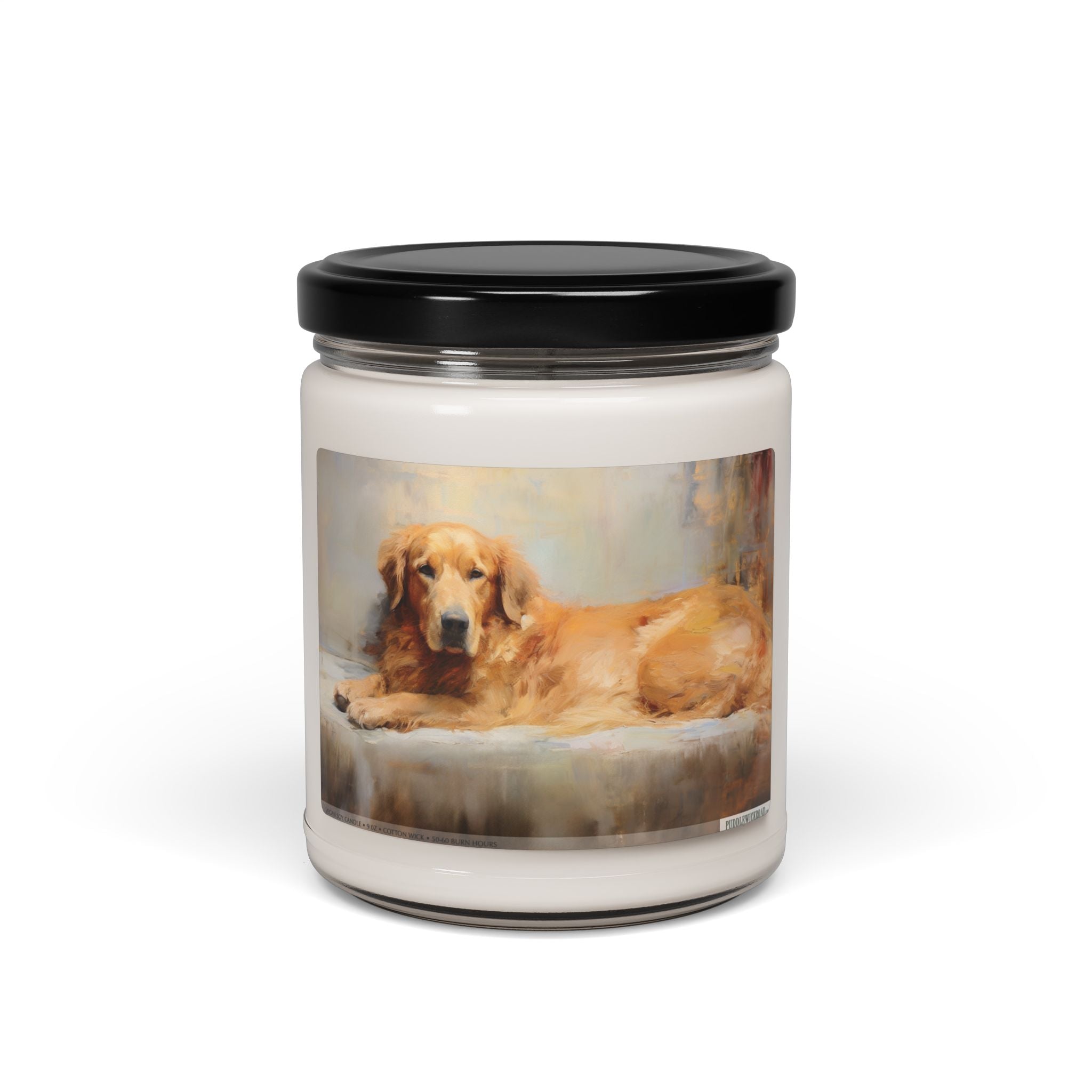 Golden Retriever Relaxation Candle - Vintage Art Gift for Dog Lovers - Darwin & Rose