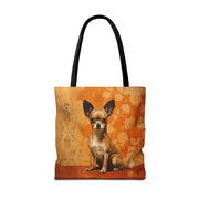 Chic Chihuahua Tote Bag with Vintage Floral Design, Gift for Dog Lovers