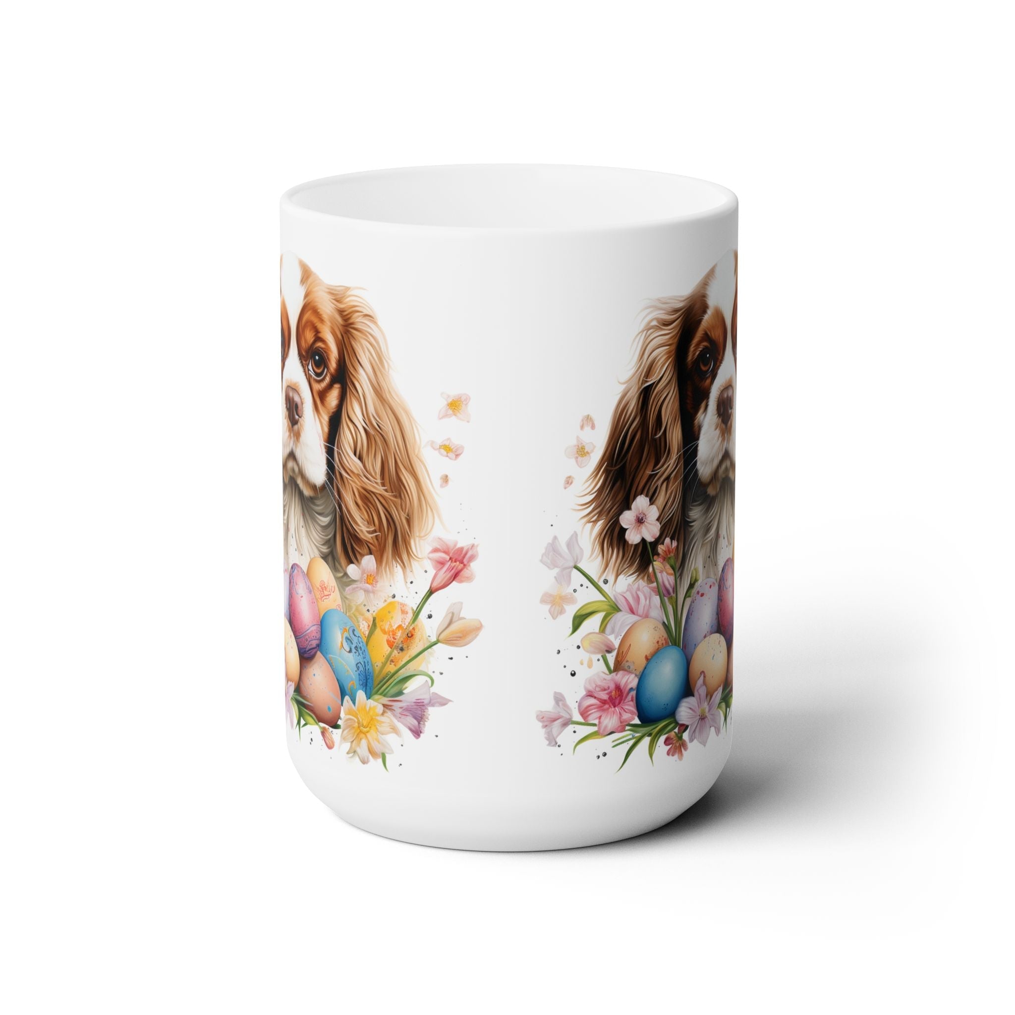 Cavalier King Charles Spaniel Easter Mug – Springtime Coffee Cup Gift