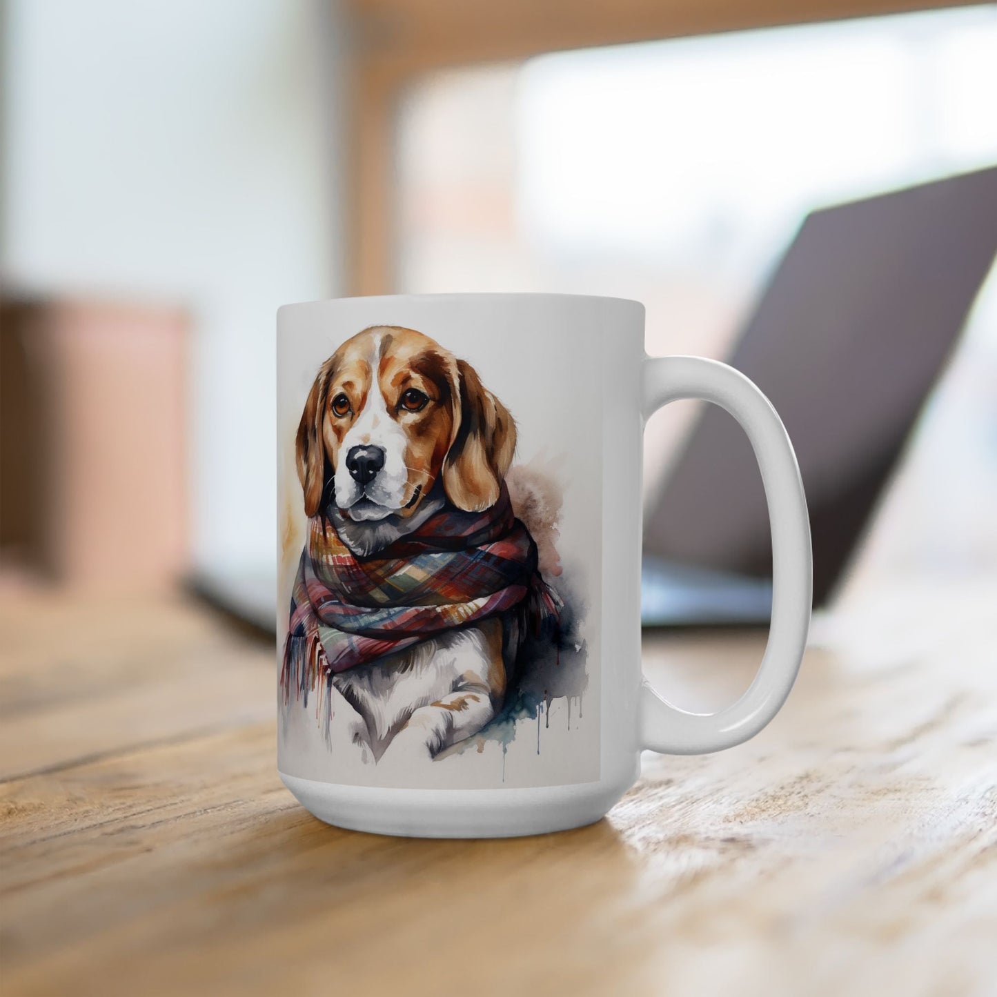 Beagle Lover's Cozy Scarf Mug – Perfect Dog Mom Gift