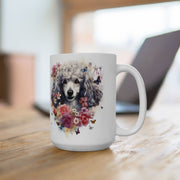 Elegant Poodle Floral Mug – Gift for Dog Lovers & Pet Parents