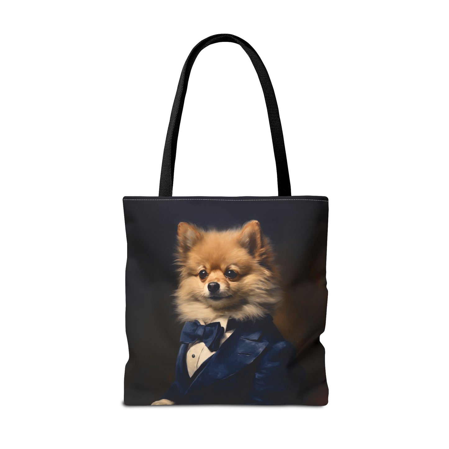 Regal Pomeranian Canvas Tote Bag – Elegant Design for Dog Lovers