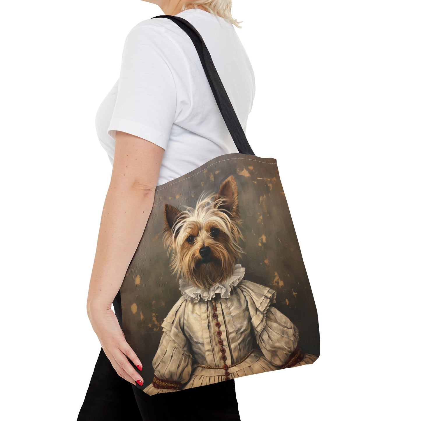 Regal Yorkshire Terrier Canvas Tote Bag, Perfect for Dog Lovers