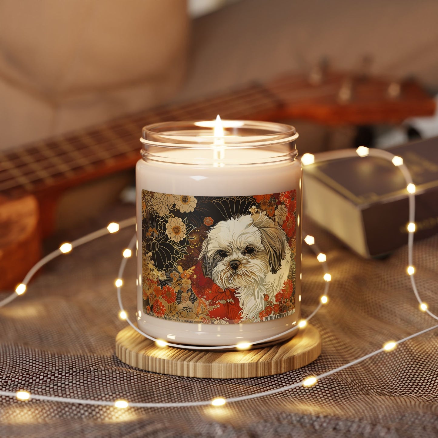 Shih Tzu Candle – Vintage-Inspired Pet Lover Gift, Soy Scented Jar