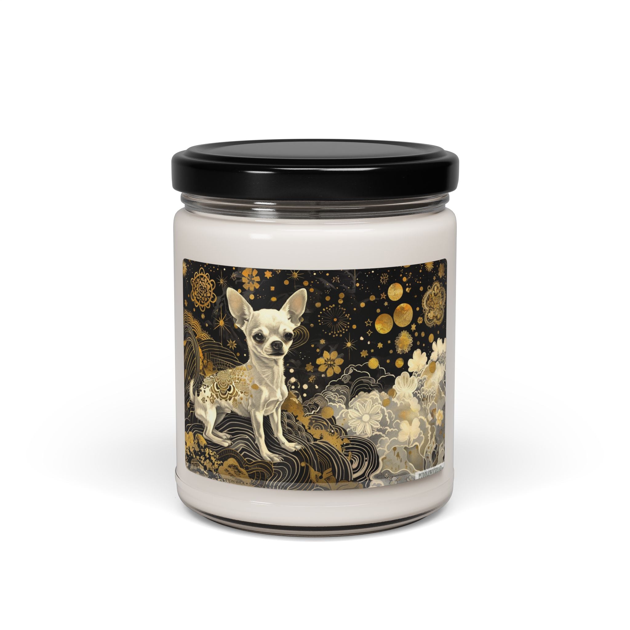 Charming Chihuahua Candle – Elegant Pet Lover’s Gift with Vintage Art