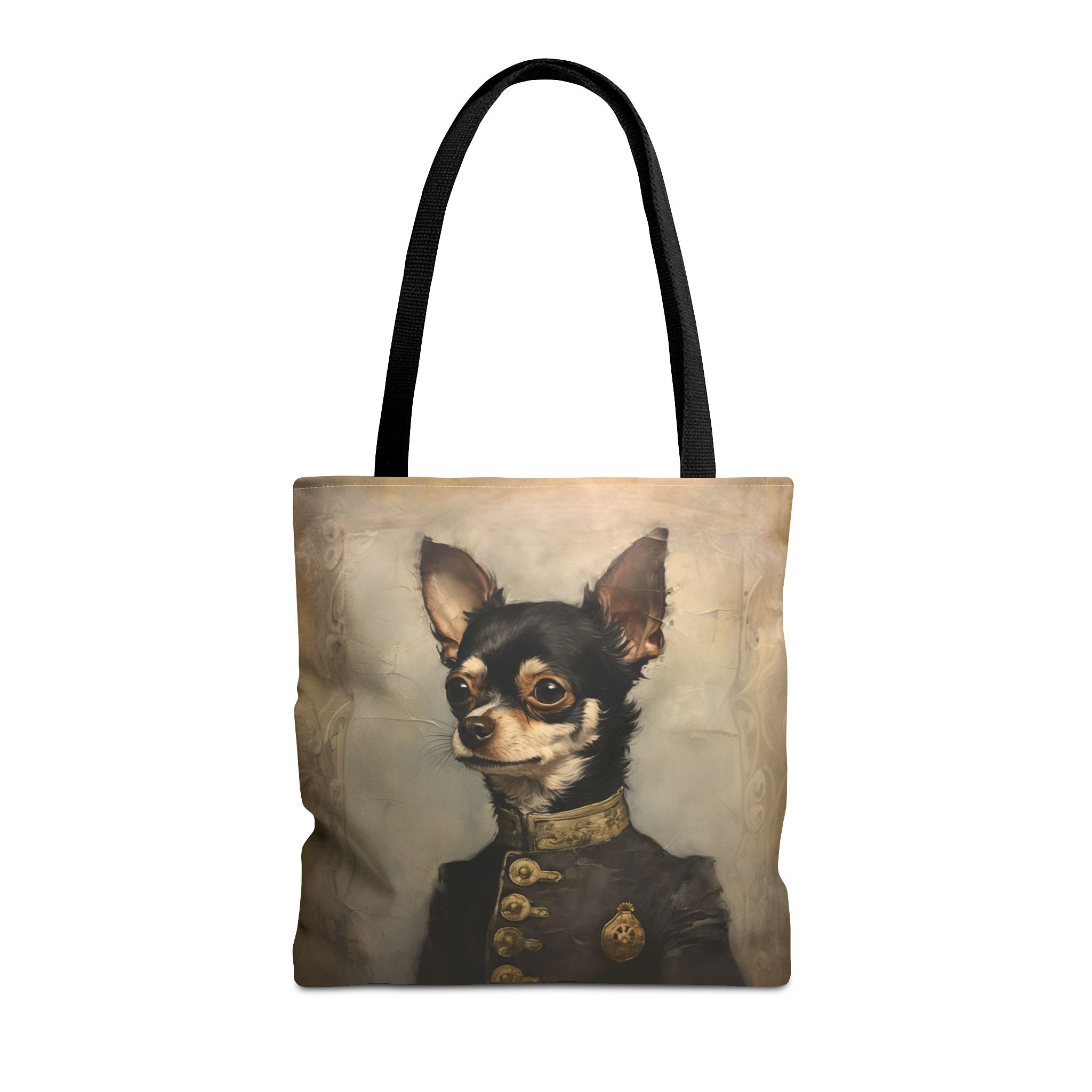 Regal Chihuahua Tote Bag, Artistic Canvas Eco-Friendly Pet Lover's Carryall