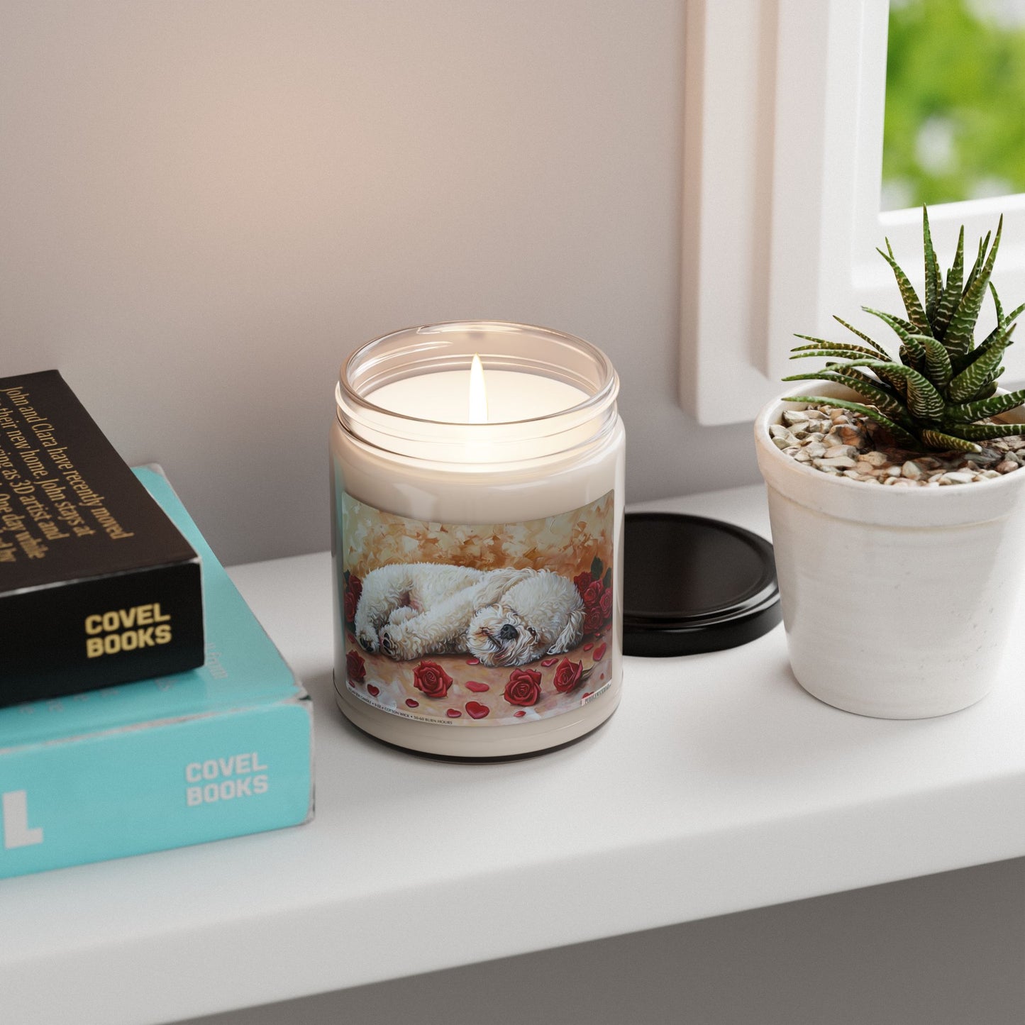 Blissful Bichon Frise Soy Candle – Cozy Gift for Dog Lovers