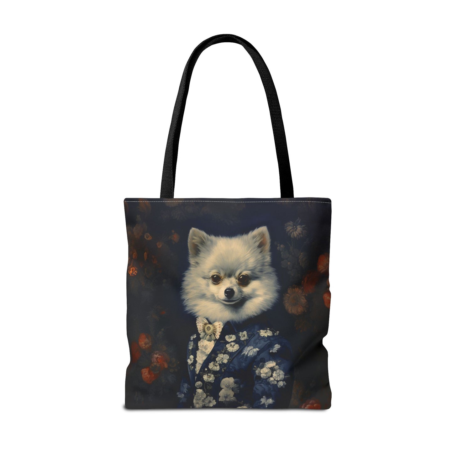 Pomeranian Floral Elegance Tote Bag, Chic Gift for Dog Lovers