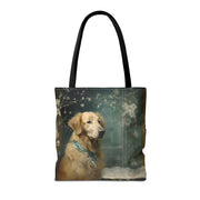 Golden Retriever Snowy Charm Tote Bag, Eco-Friendly & Reusable