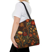 Elegant Autumn Bloom Tote Bag - Eco-Friendly Floral Market Bag