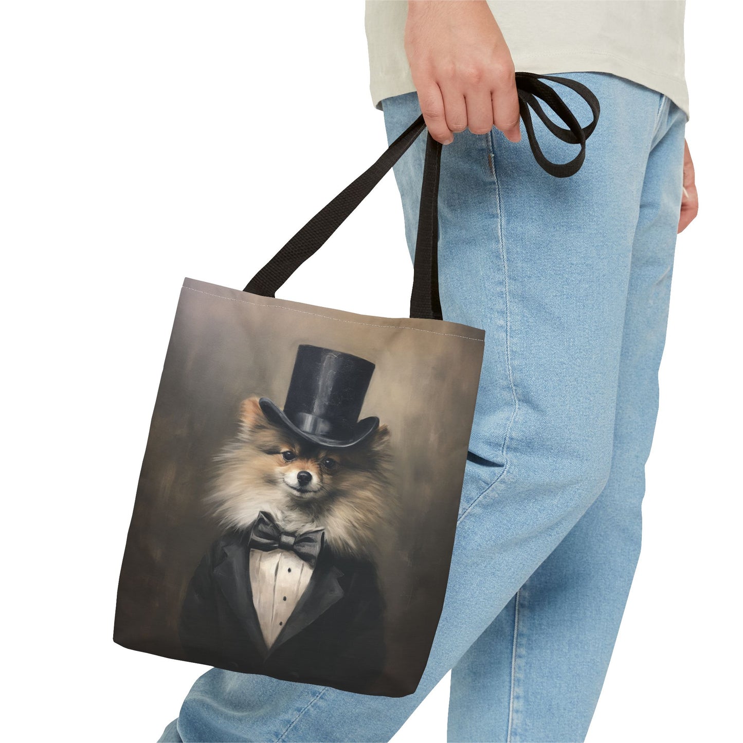 Regal Pomeranian Tote Bag, Eco-Friendly Canvas for Dog Lovers