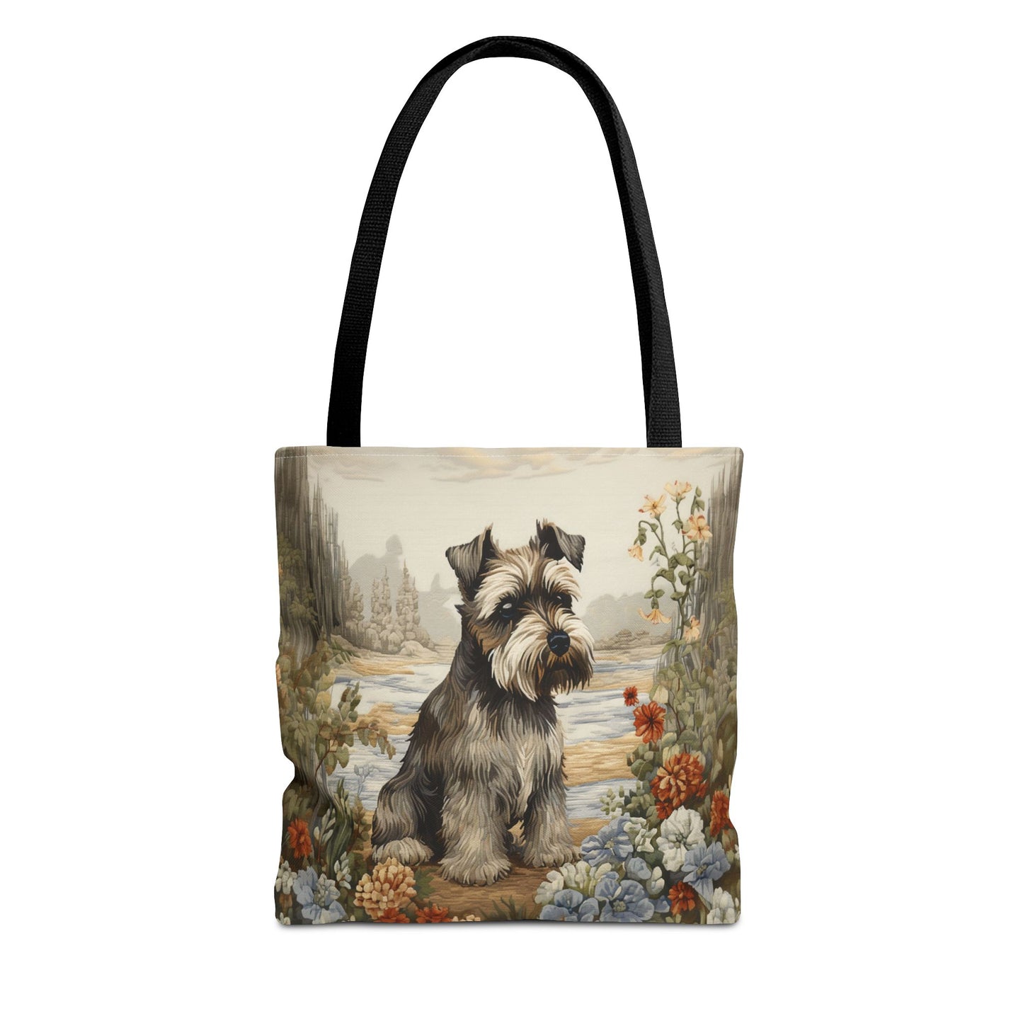 Miniature Schnauzer Serenity Tote Bag, Artistic Canvas Gift for Dog Lovers